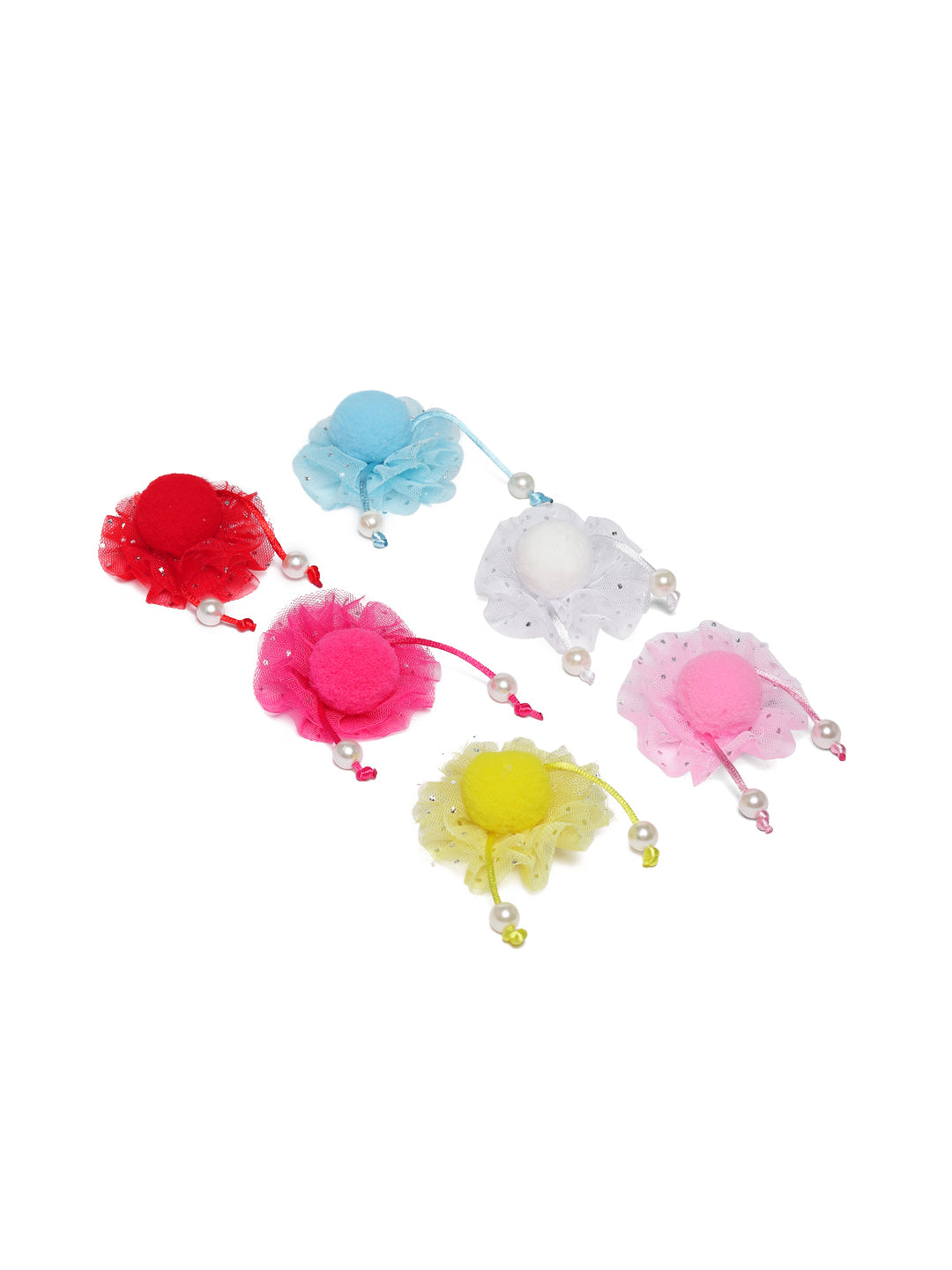 Set of 6 Beaded Hat-Style Alligator Hair Clip