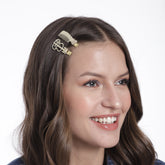 Laida Women Set of 2 Silver-Toned & Gold-Toned Alligator Hair Clip