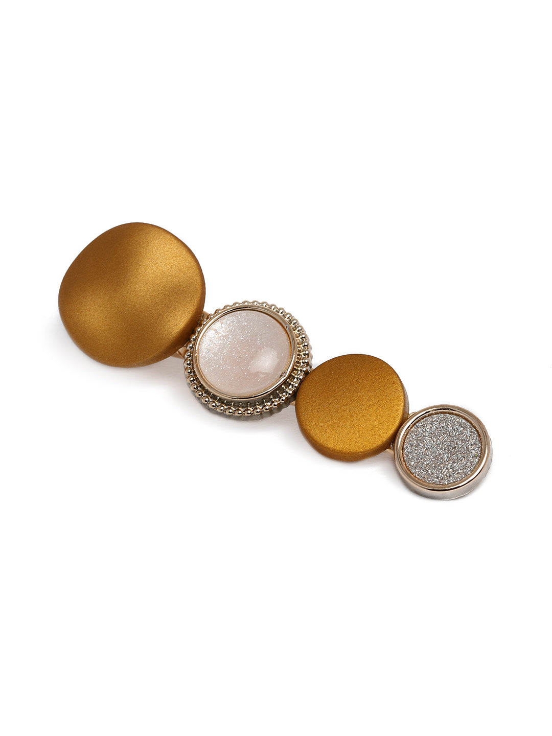 Laida Women Set of 6 Gold-Toned Embellished Alligator Hair Clip