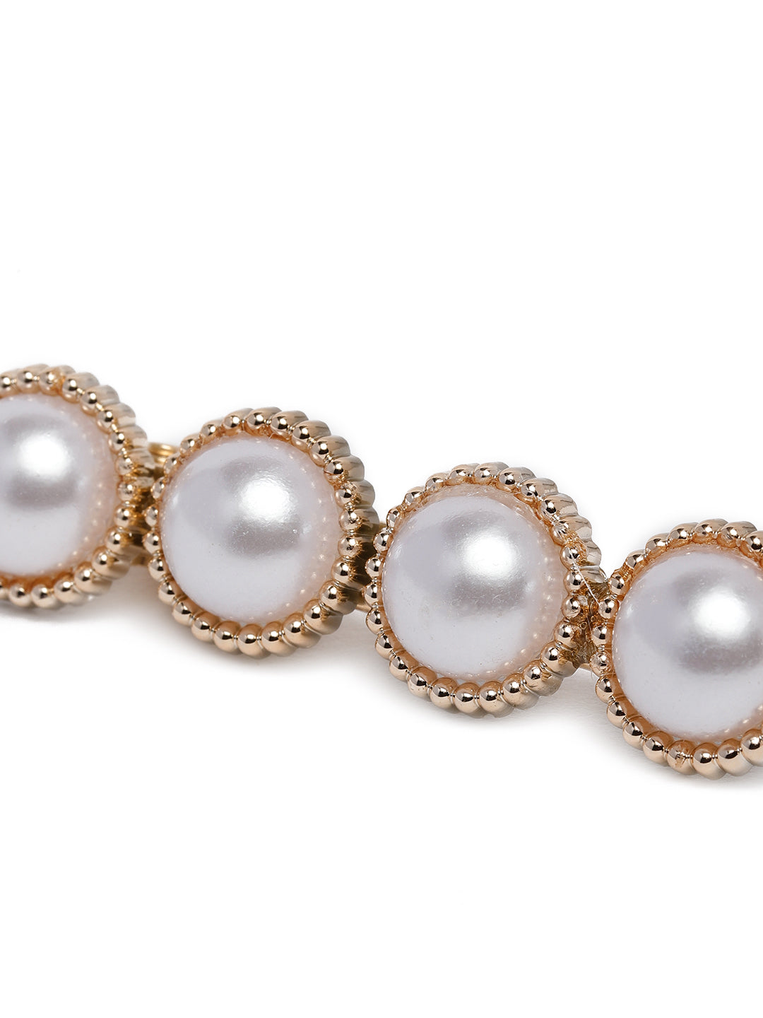 Laida Women Set of 6 Gold-Toned Embellished Alligator Hair Clip