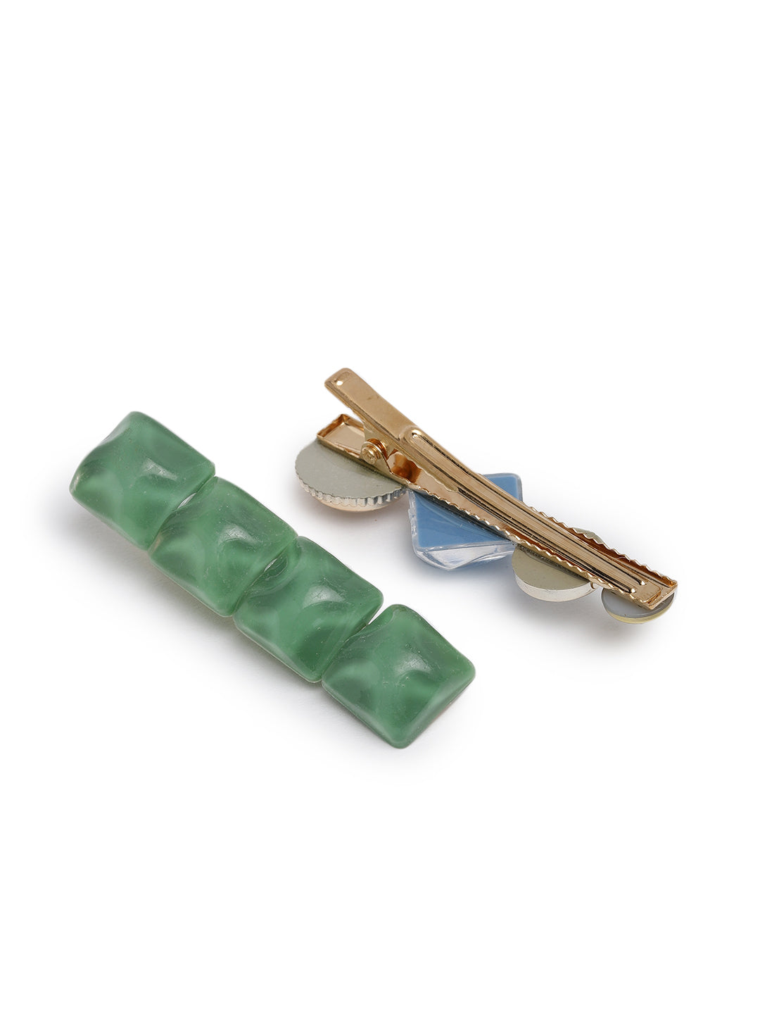 Laida Women Set of 6 Gold-Plated Embellished Alligator Hair Clip