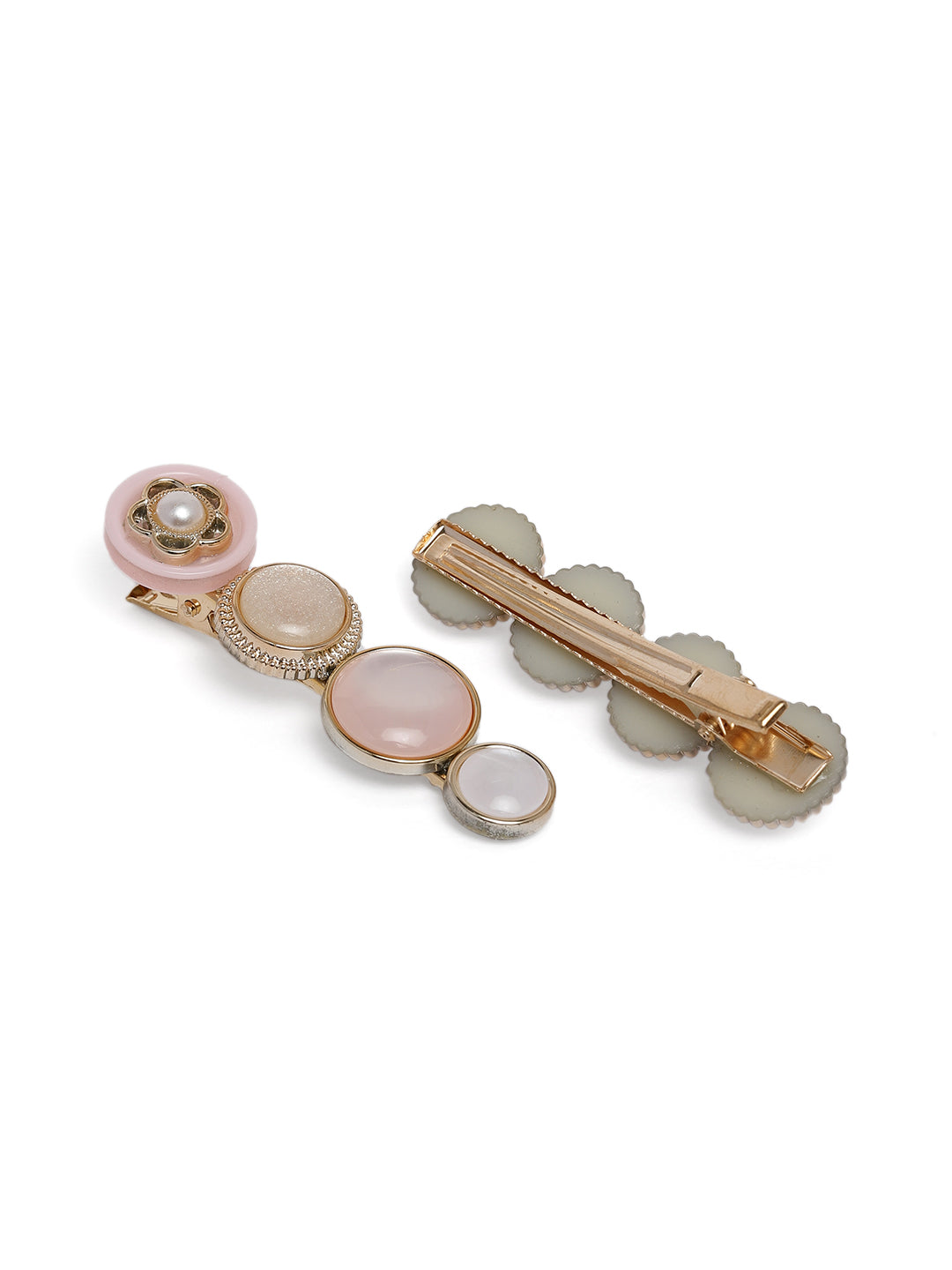 Laida Women Set of 6 Gold-Plated Embellished Alligator Hair Clip