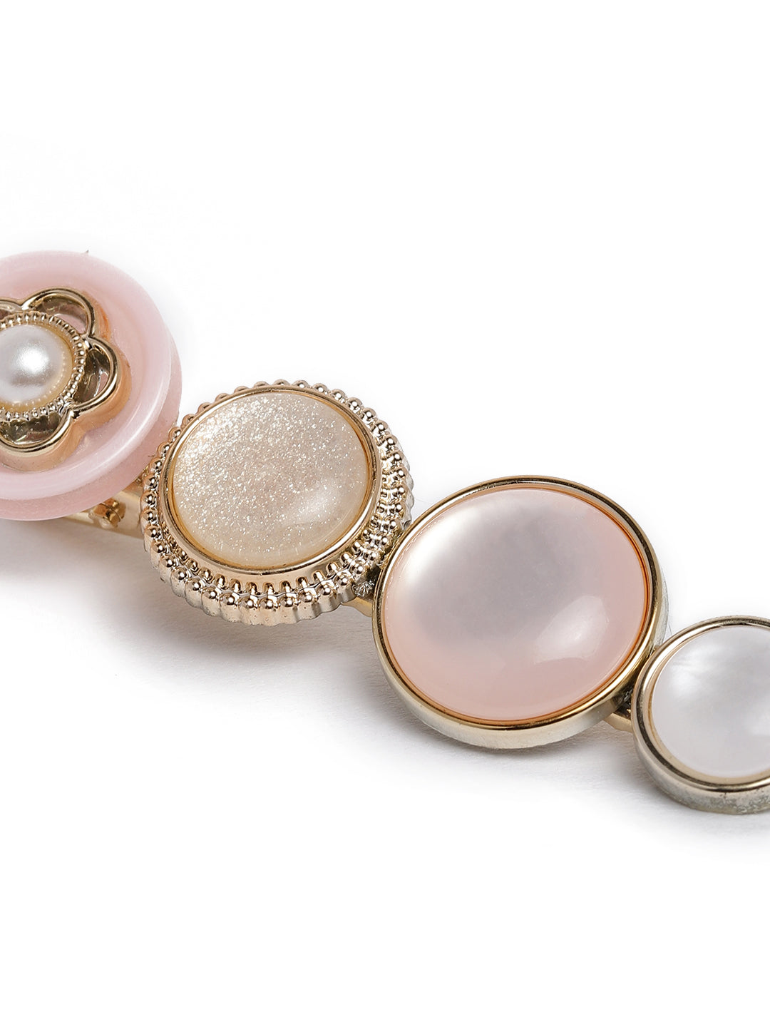 Laida Women Set of 6 Gold-Plated Embellished Alligator Hair Clip