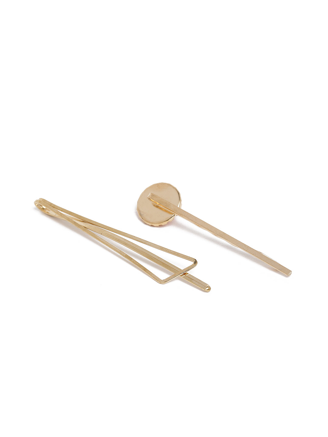 Laida Women Gold-Toned & Pink Set of 6 Embellished Alligator Hair Clip