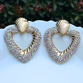 Bling Blogger Envy Silver Heart Earrings