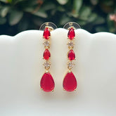 Una  Red  Drop Earrings