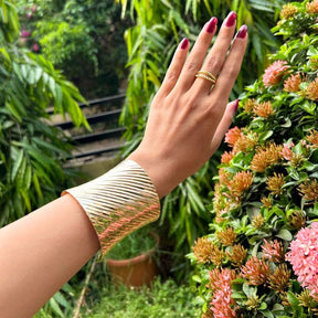 Structured Golden Arm Cuff