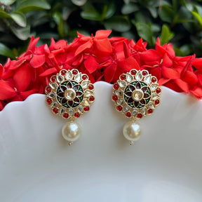 Asti Red Stud Earrings