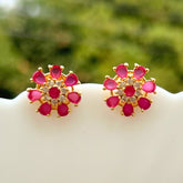 Treena Ruby AD Stud Earrings