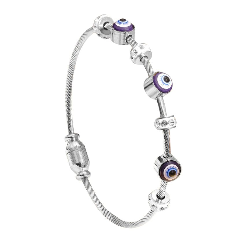 Zaya Silver Evil Eye Bracelet