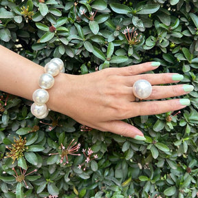 Chic Pearl Ball Statement Bracelet - Big
