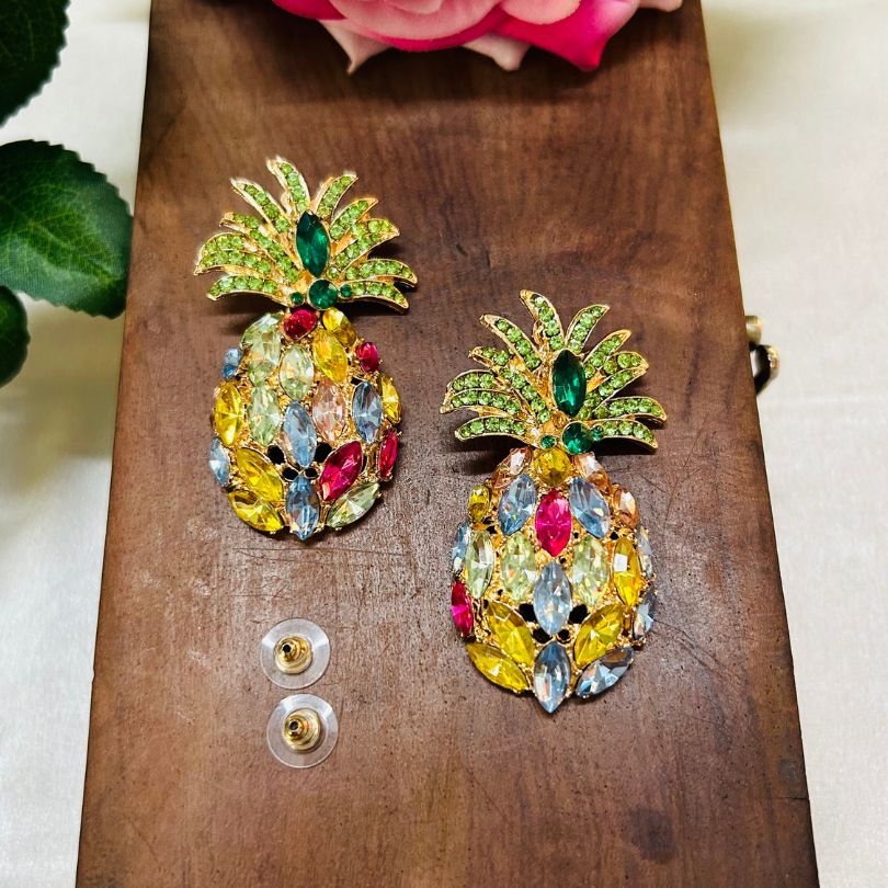 Pine Apple Multicolor Earrings