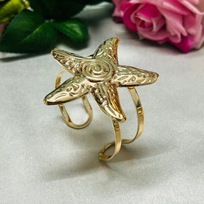 Star Golden Bracelet With Ring