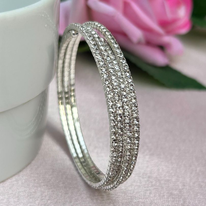 Spiral American Diamond Bracelet