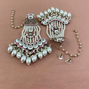 Jodha White Jhoomar Earrings