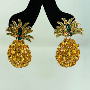 Pine Apple Yellow Earrings