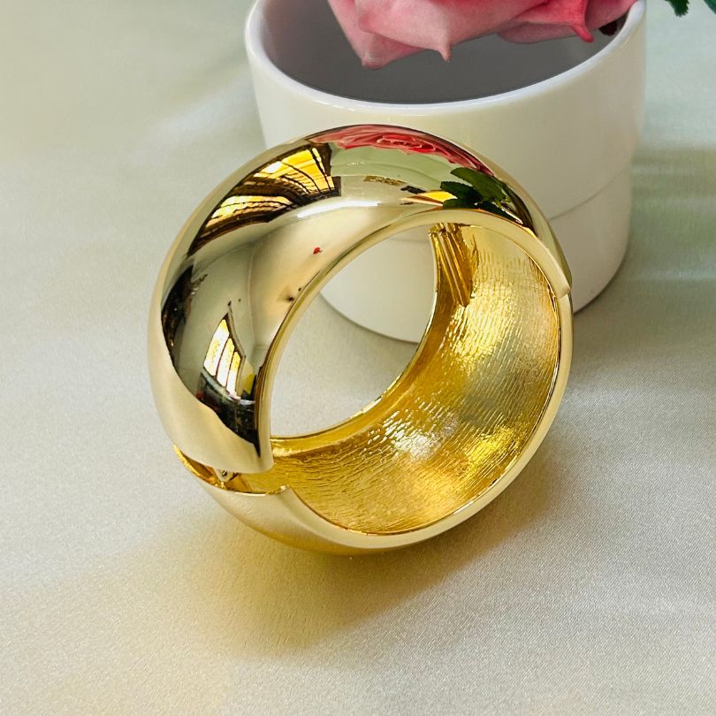 Shiny Golden Openable Kada/Cuff - Extra Broad