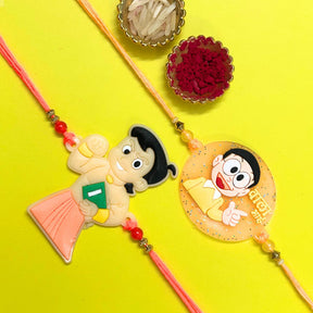 Set of 2 Rakhis - Chhota Bheem & Kulfi Wala Bhai Rakhis