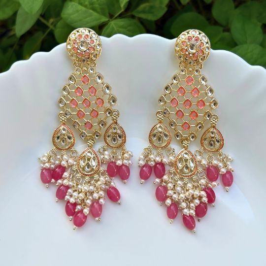 Gazala Pink Chandbalis