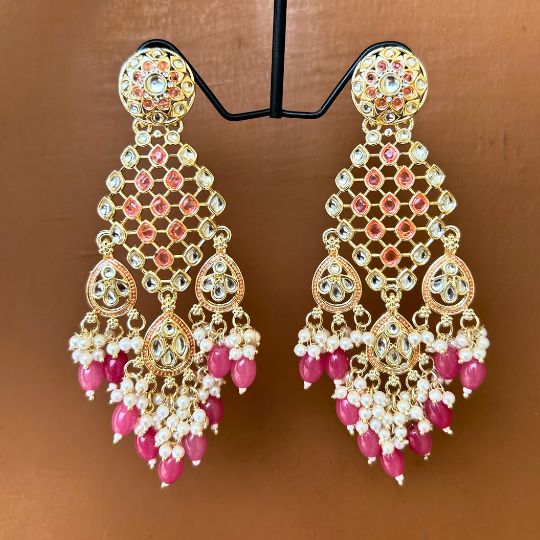 Gazala Pink Chandbalis