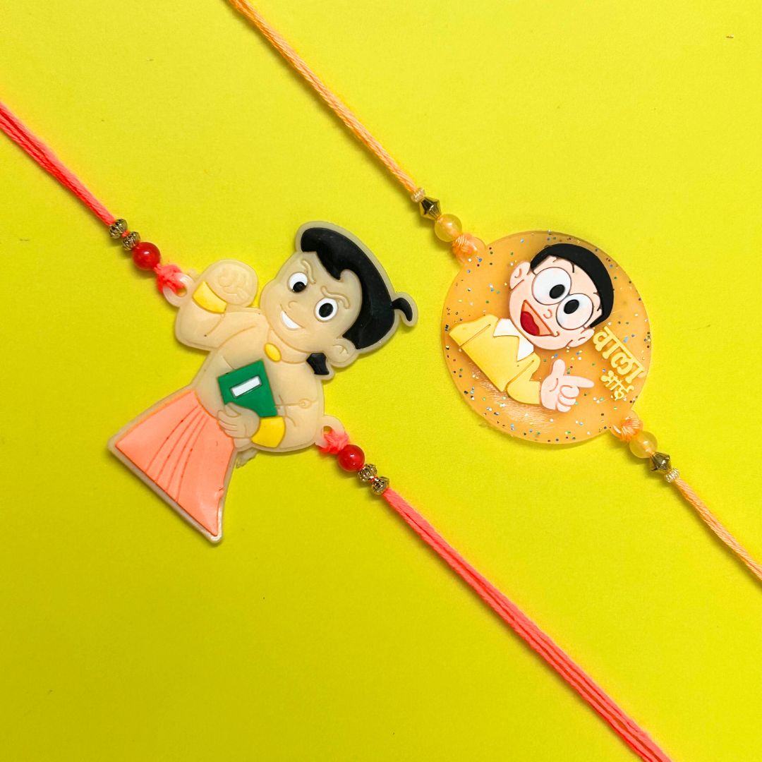 Set of 2 Rakhis - Chhota Bheem & Kulfi Wala Bhai Rakhis