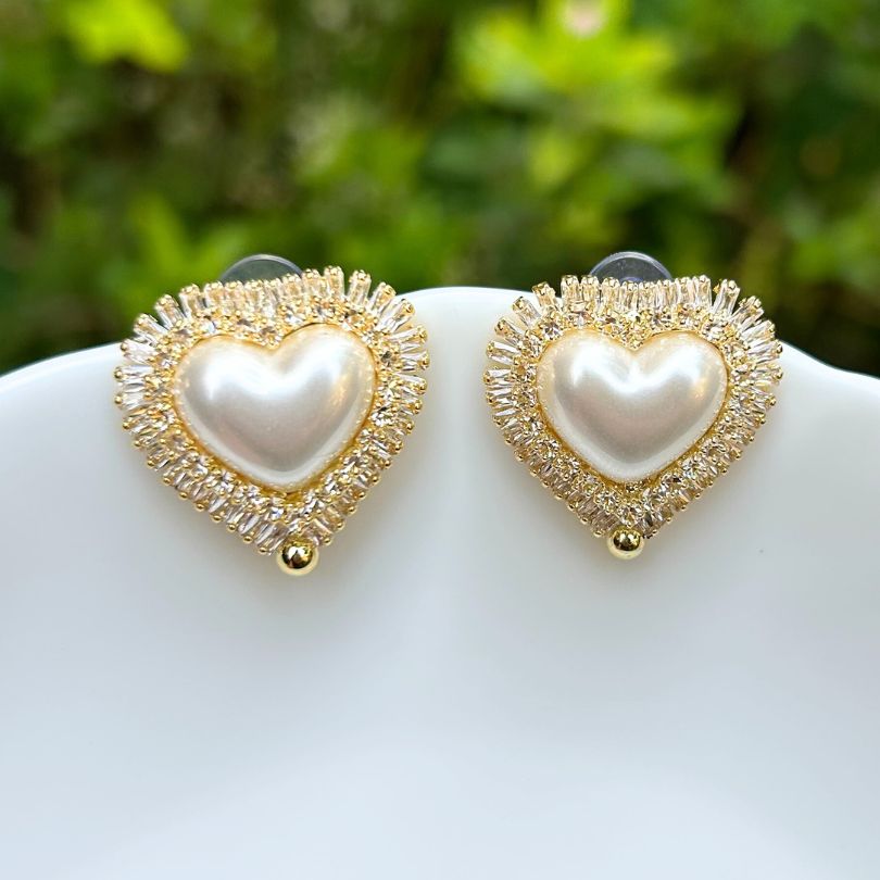 Heart American Diamond Earrings