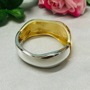 Half Golden Silver Openable kada/Cuff