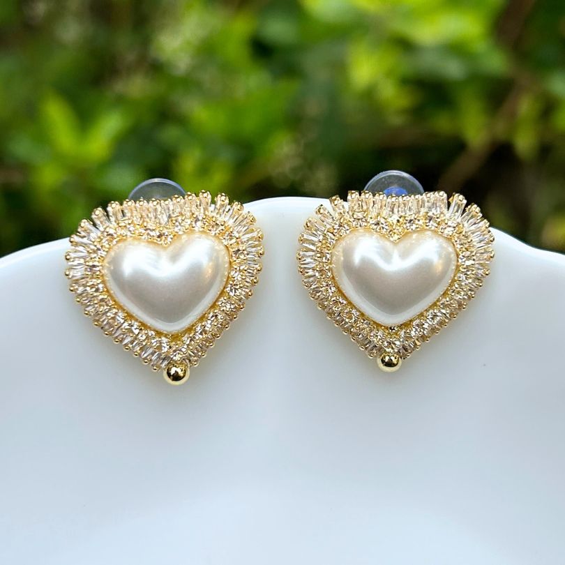 Heart American Diamond Earrings