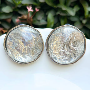 Statement Silver Stud Earrings