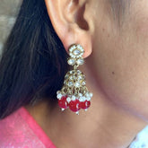 Mahua Maroon Jhumkas