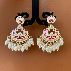 Iqra White Chandbalis