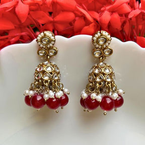 Mahua Maroon Jhumkas