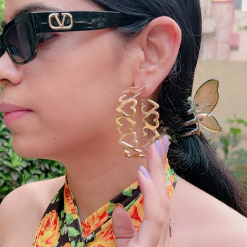 Heart Hoop Earrings