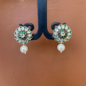 Asti Green Stud Earrings