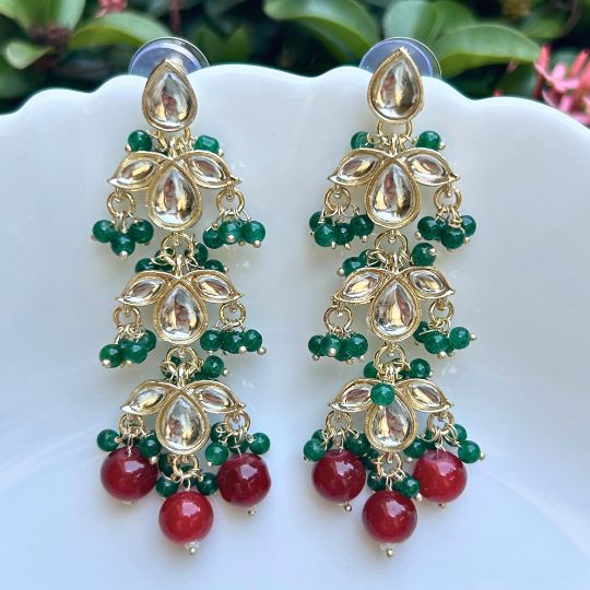 Ayeza Green Earrings