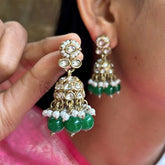 Mahua Green Jhumkas