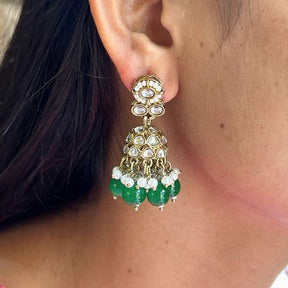 Mahua Green Jhumkas