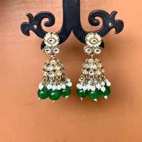 Mahua Green Jhumkas