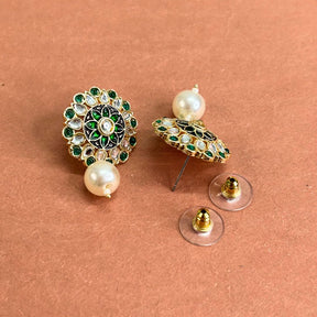 Asti Green Stud Earrings