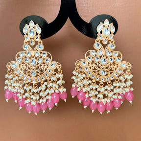 Aabida Pink Chandbalis