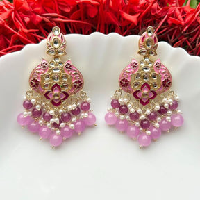 Ifra Purple Chandbalis