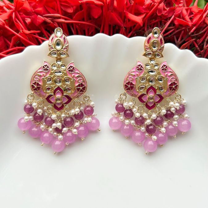 Ifra Purple Chandbalis