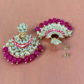 Rimi Dark Pink Chandbalis