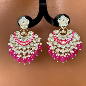 Rimi Dark Pink Chandbalis