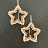 LAIDA Set of 2 Gold-Toned Star-Shaped Embellished Hair Pins