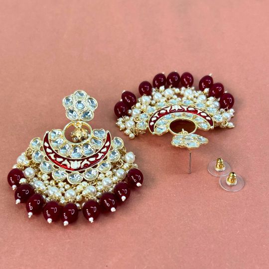 Rimi Maroon Chandbalis