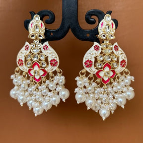 Ifra White Chandbalis