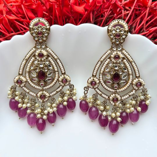 Hassen Purple Chandbalis