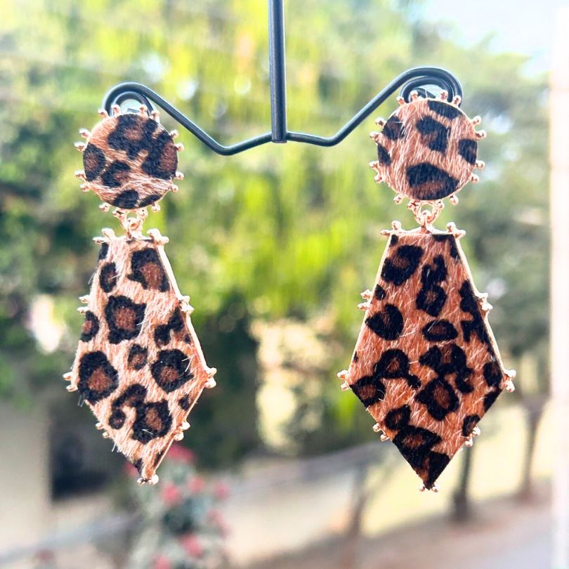 Animal Print Drop Earrings