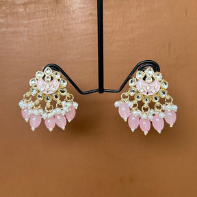 Prisha Baby Pink Stud Earrings